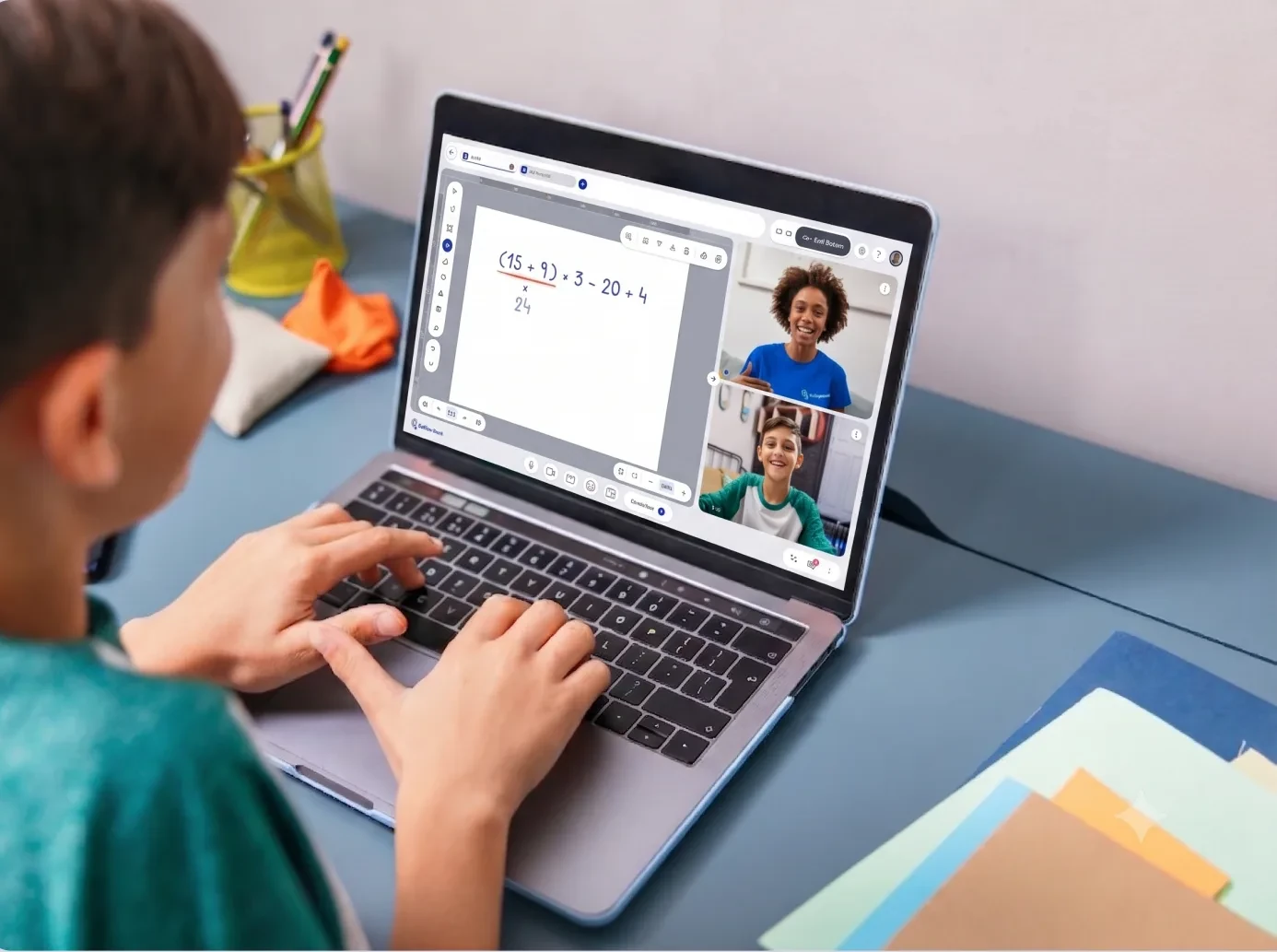 Aula virtual de GoClass en un portátil